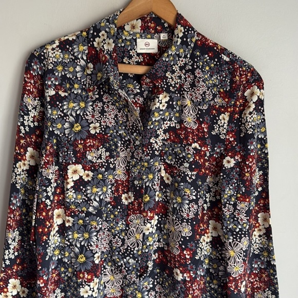 NEW Adriano Goldschmied Sutton Silk Shirt Medium - Picture 4 of 12